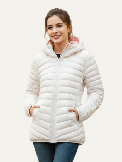 Elarova | Leichte Damen-Steppjacke mit Kapuze