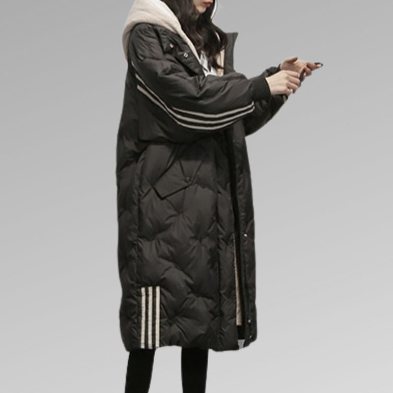 Elarova | Leichte Gesteppt Langer Winterjacke damen
