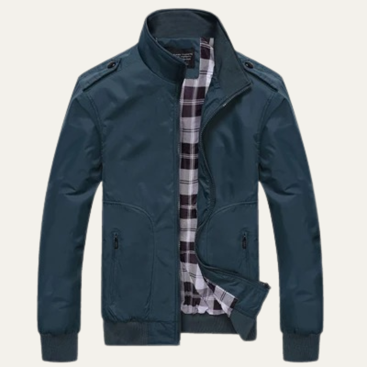 Elarova | Leichte Herren-Bomberjacke mit Stehkragen im klassischen Stil