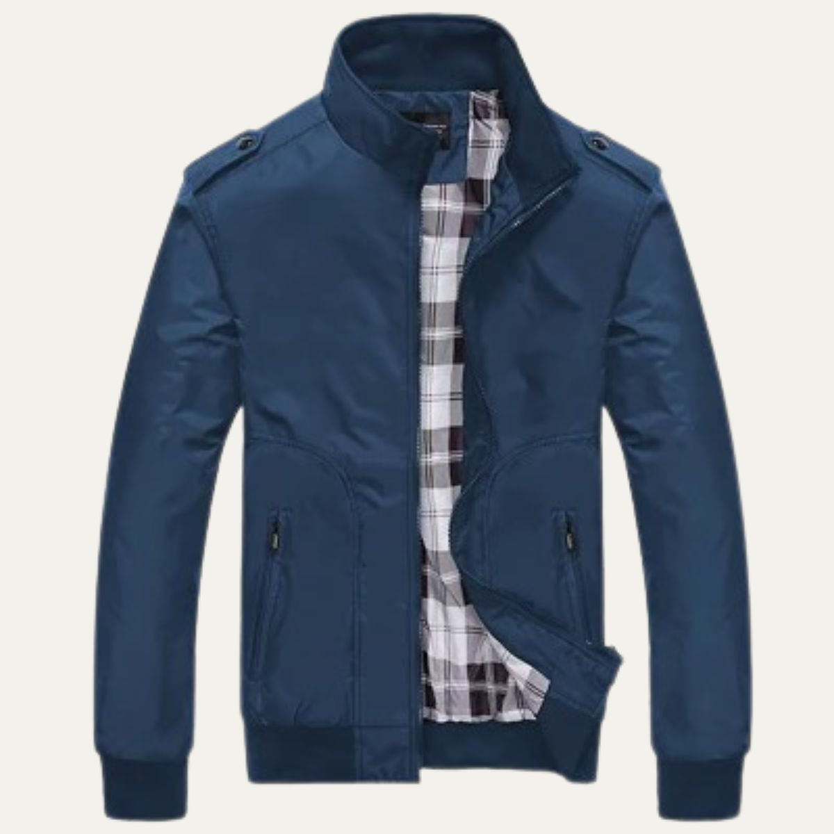Elarova | Leichte Herren-Bomberjacke mit Stehkragen im klassischen Stil