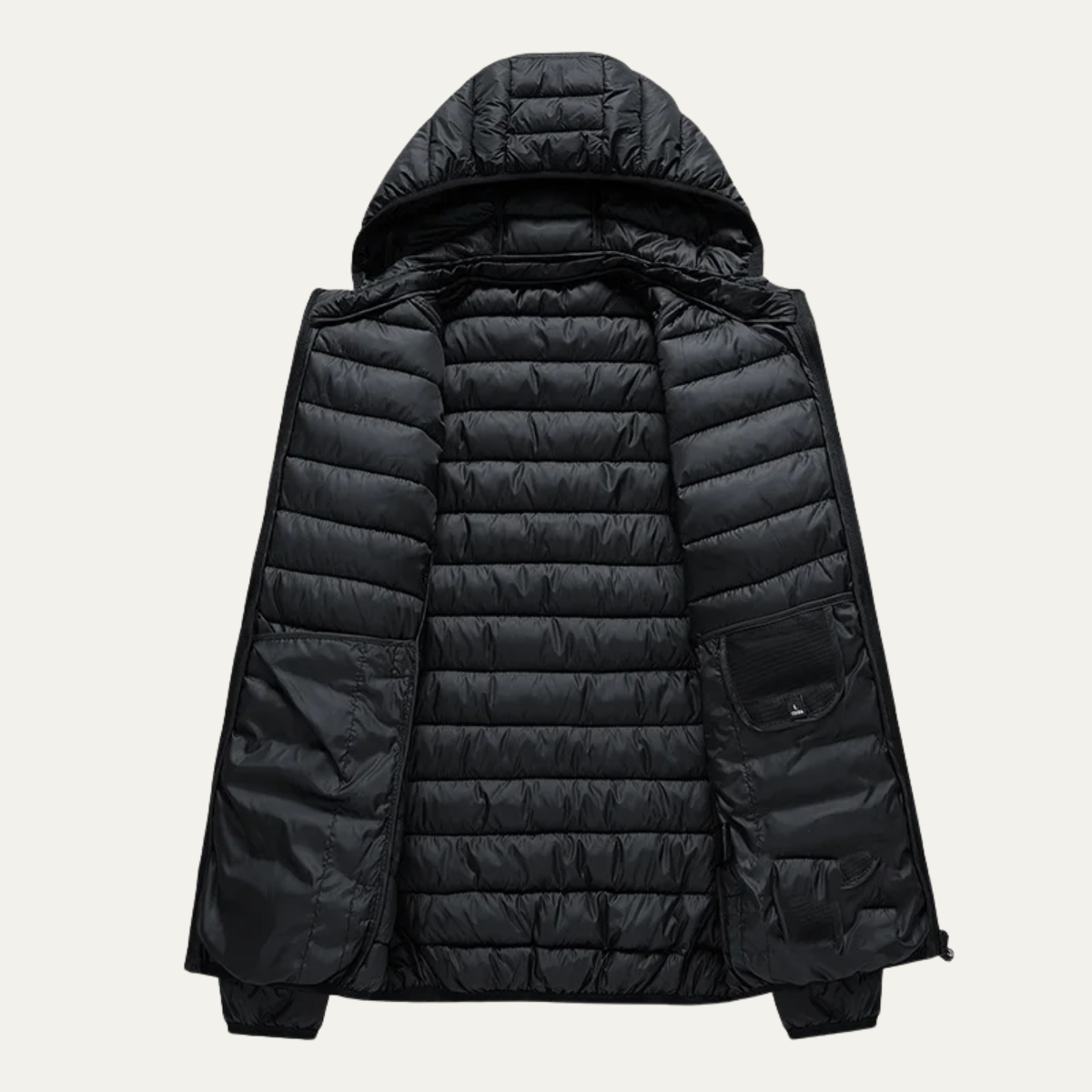Elarova | Leichte Herren-Winter-Steppjacke mit Kapuze