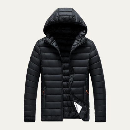 Elarova | Leichte Herren-Winter-Steppjacke mit Kapuze