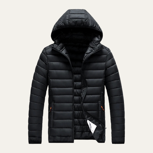 Elarova | Leichte Herren-Winter-Steppjacke mit Kapuze