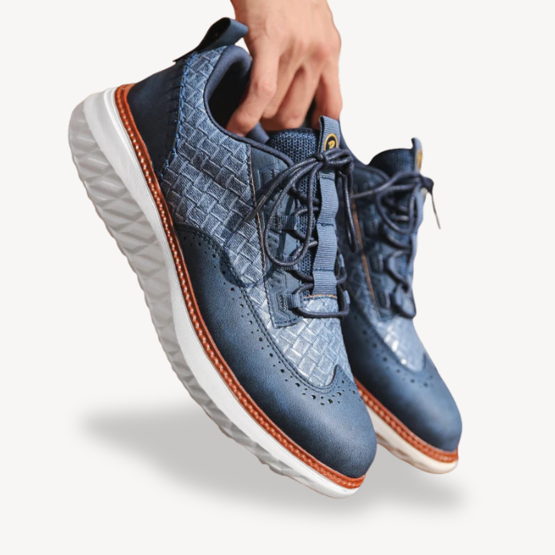 Elarova | Leichte Mesh-Leder-Sneaker für Herren