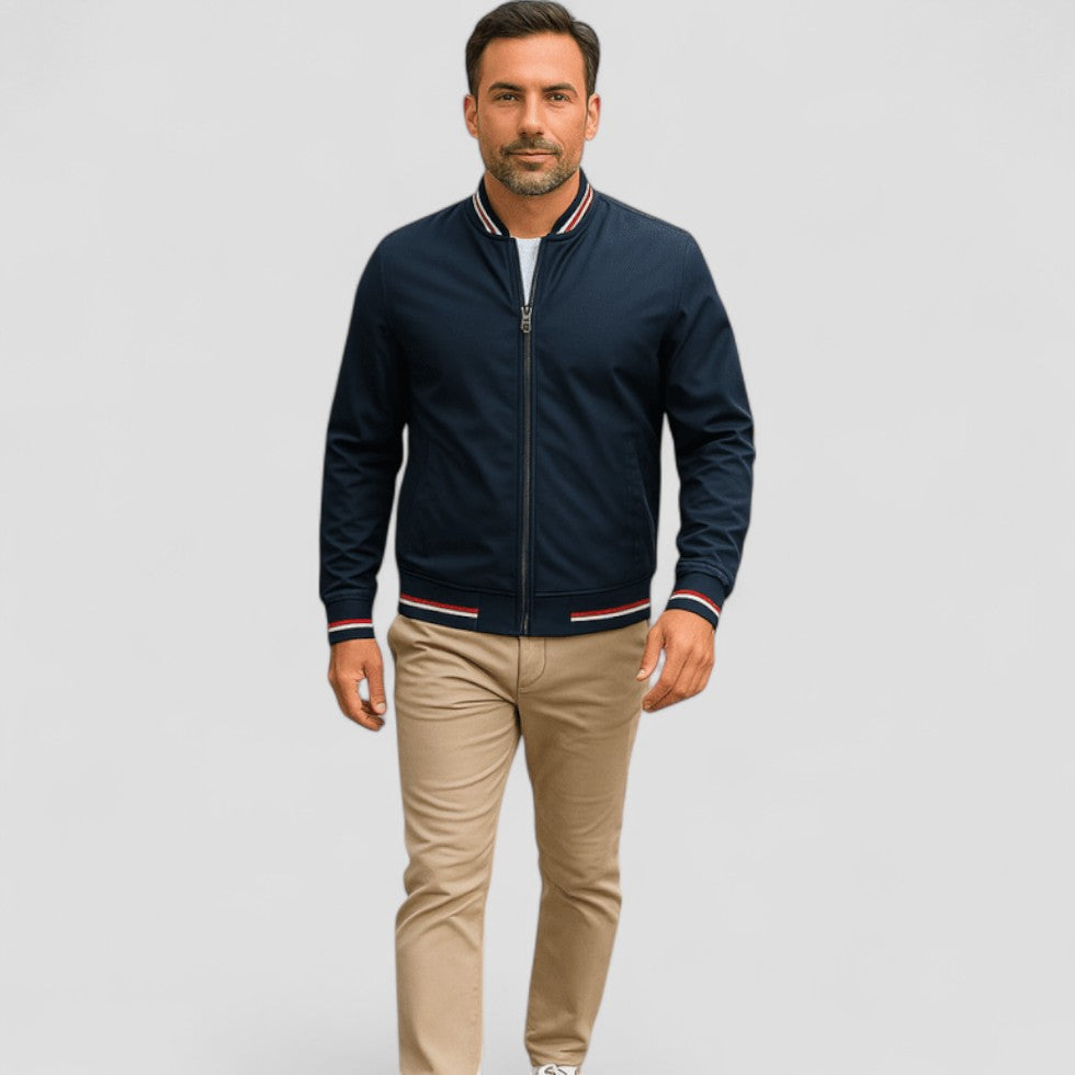 Elarova | Leichte, klassische Bomberjacke mit Reißverschluss für Herren