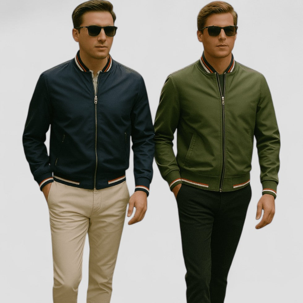 Elarova | Leichte, klassische Bomberjacke mit Reißverschluss für Herren