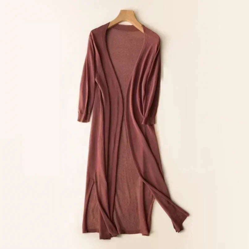 Elarova | Leichter langer Cardigan
