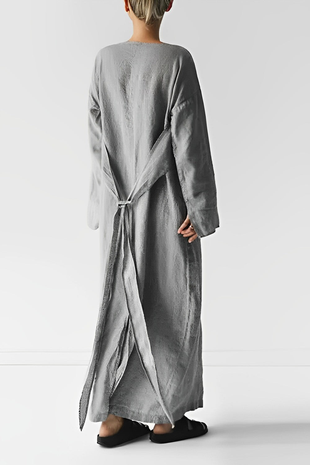 Elarova | Leinen Wickel Maxikleid