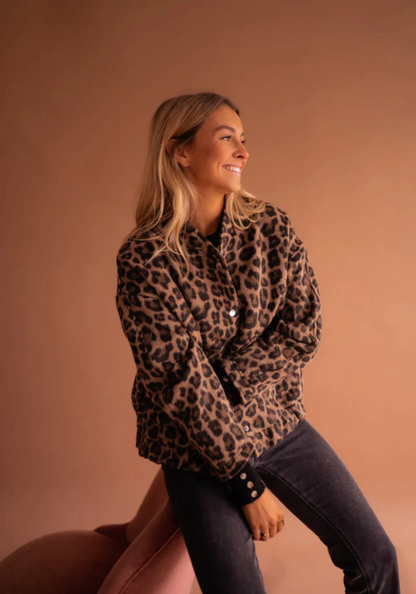 Elarova | Leopard Bomberjacke