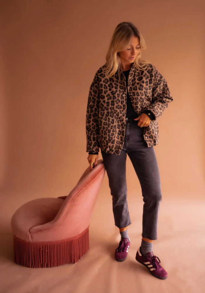 Elarova | Leopard Bomberjacke