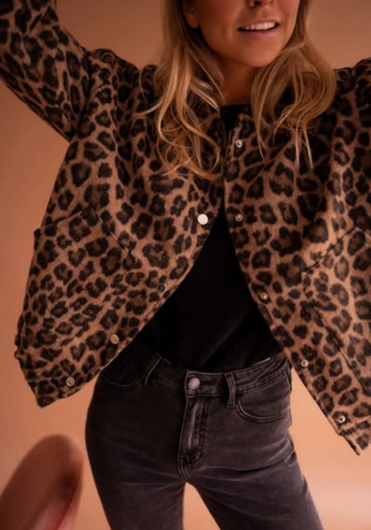 Elarova | Leopard Bomberjacke