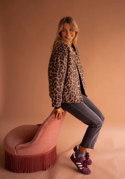 Elarova | Leopard Bomberjacke