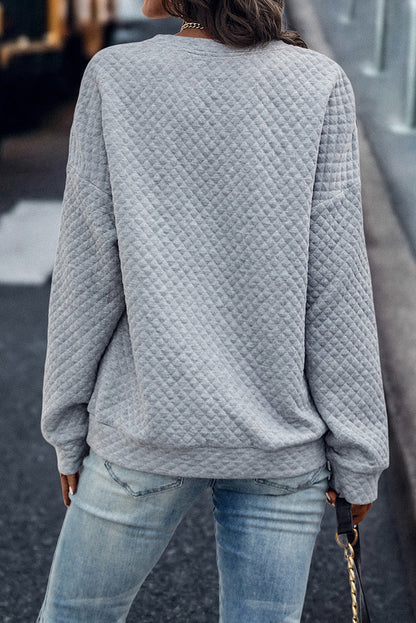 Elarova | Leopardenmuster Patchwork Reißverschluss Pullover Sweatshirt
