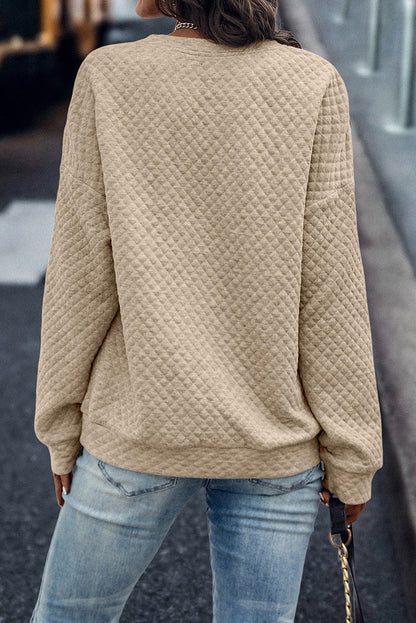 Elarova | Leopardenmuster Patchwork Reißverschluss Pullover Sweatshirt