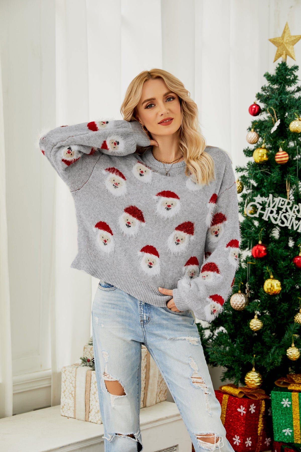 Elarova | Lieblicher Winter Älterer Kopf Pullover