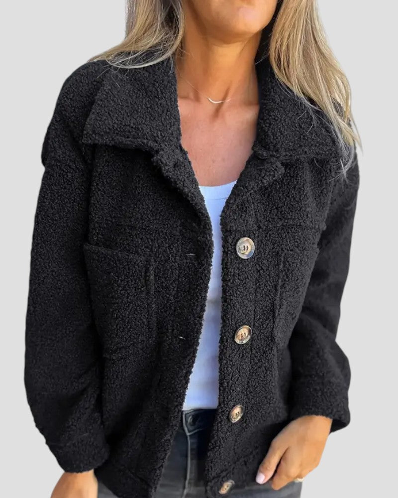 Elarova | Lockere Fleece-Langjacke für Damen