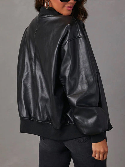 Elarova | Lockere Lederjacke für Damen