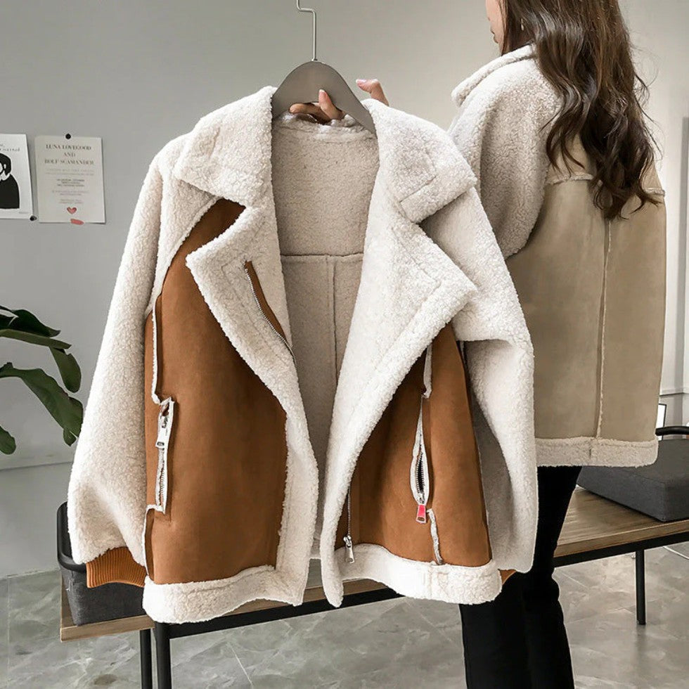Elarova | Lockere Pelzwolljacke für Damen