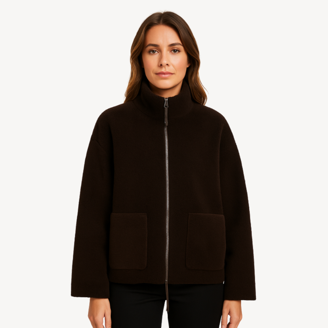 Elarova | Lockere Vintage-Reißverschlussjacke für Damen