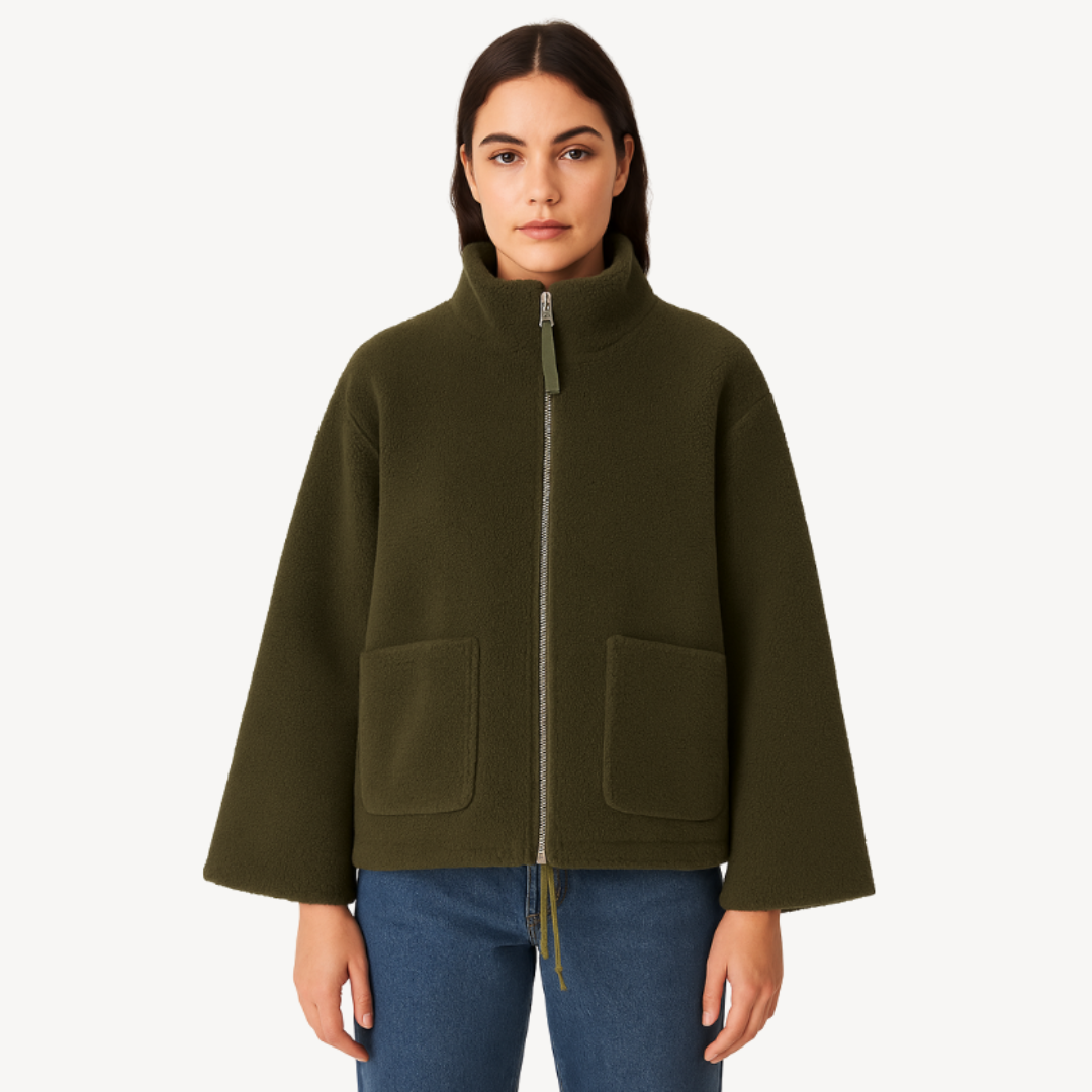 Elarova | Lockere Vintage-Reißverschlussjacke für Damen