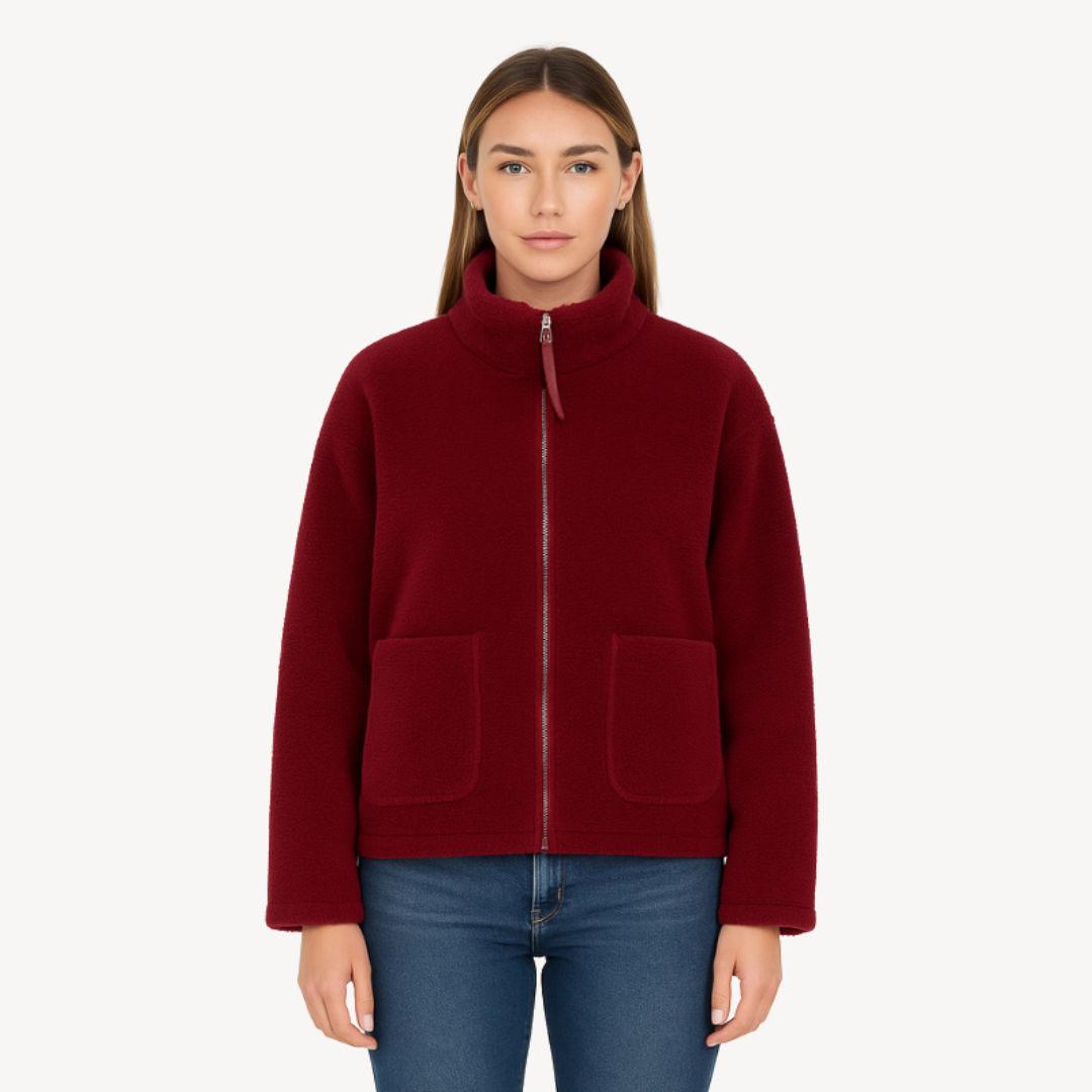 Elarova | Lockere Vintage-Reißverschlussjacke für Damen