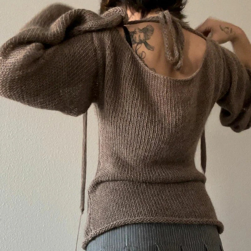 Elarova | Lockerer Strickpullover mit Glockenärmeln