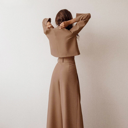 Elarova | Lockeres Set aus langen Ärmeln und Hosen für Damen