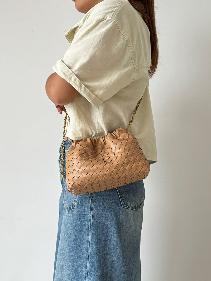 Elarova | Luxuriöse Damen Tasche Mit Goldener Kette