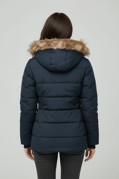 Elarova | Luxuriöse DamenSteppjacke aus Kunstpelz