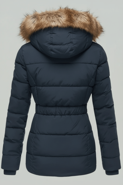 Elarova | Luxuriöse DamenSteppjacke aus Kunstpelz