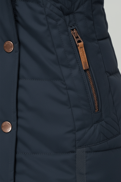 Elarova | Luxuriöse DamenSteppjacke aus Kunstpelz