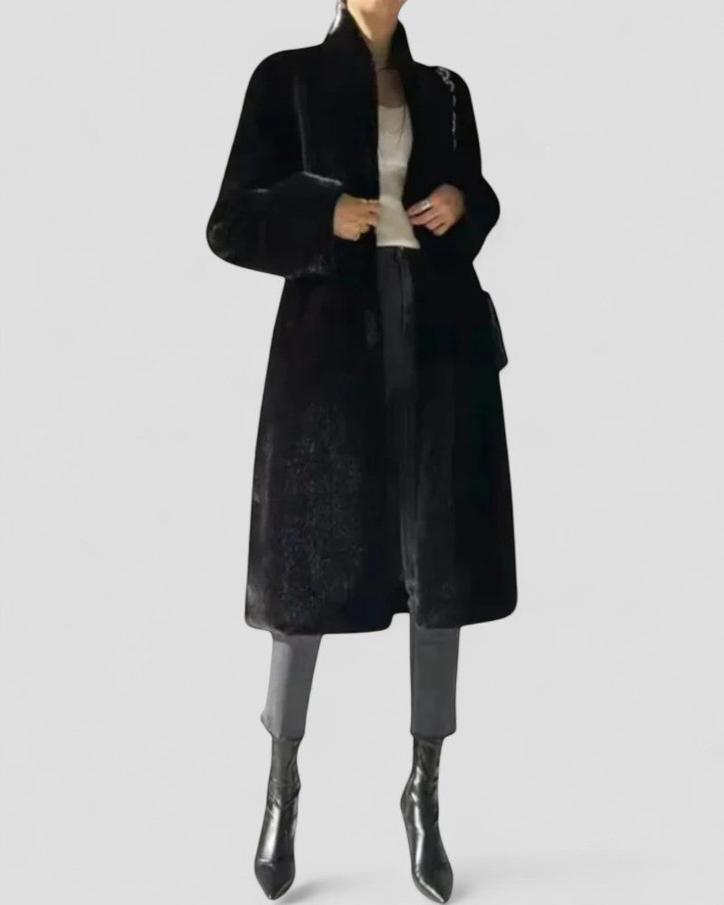 Elarova | Luxuriöser Kunstpelzmantel für Damen