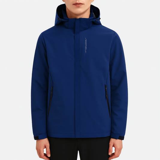 Elarova | Marineblaue Windjacke mit Kapuze