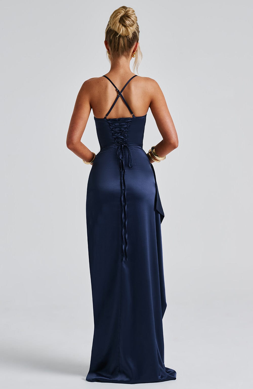 Elarova | Marineblaues Maxikleid