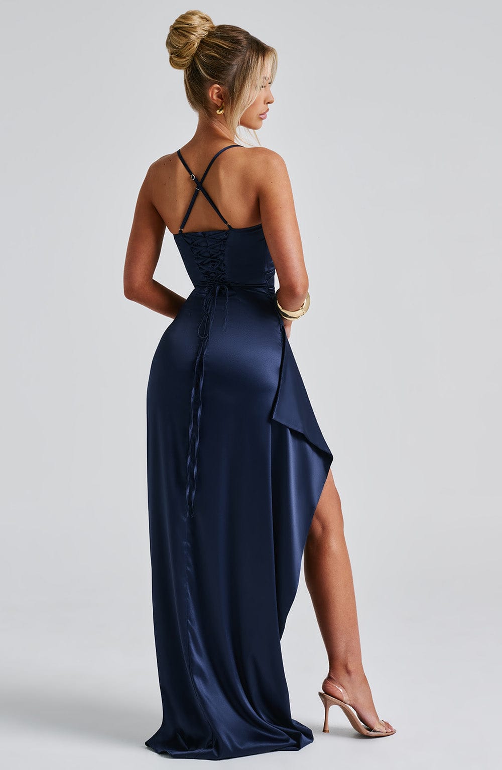 Elarova | Marineblaues Maxikleid