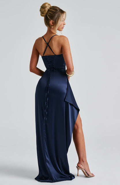 Elarova | Marineblaues Maxikleid