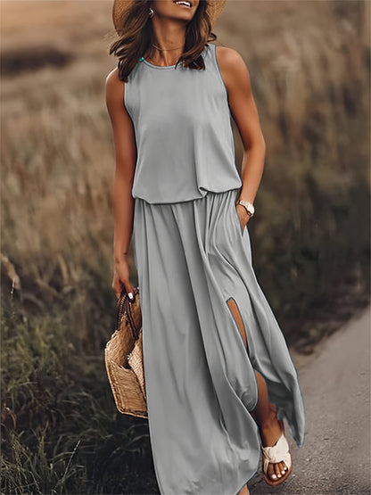Elarova | Maxi Kleid - Einfaches Modal Boho Kleid in verschiedenen Farben