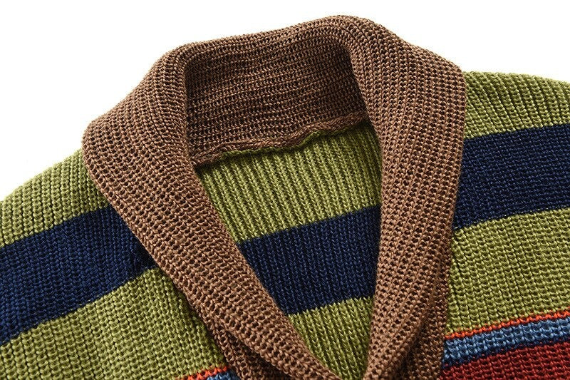Elarova | Mehrfarbige Strickjacke für Herren