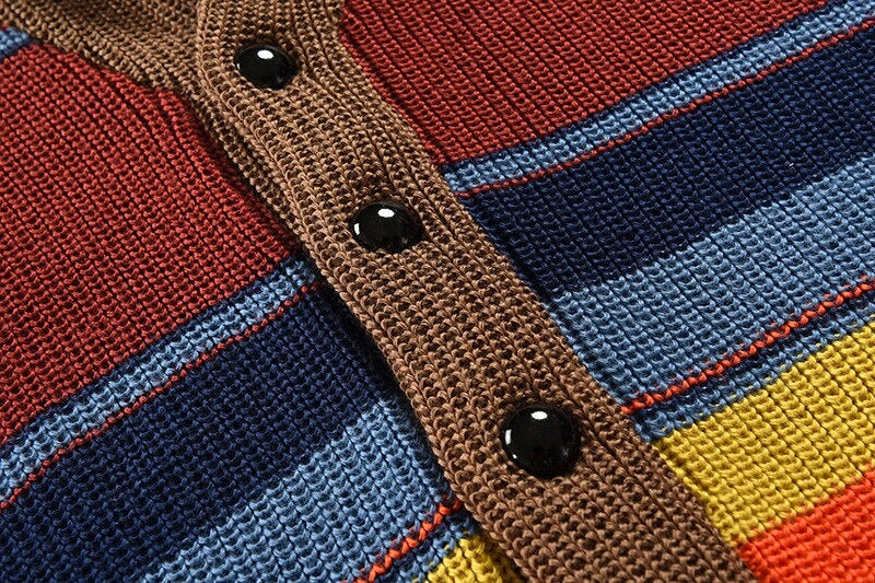Elarova | Mehrfarbige Strickjacke für Herren
