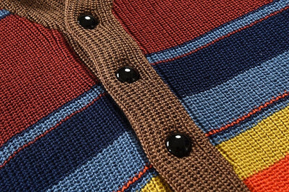 Elarova | Mehrfarbige Strickjacke für Herren