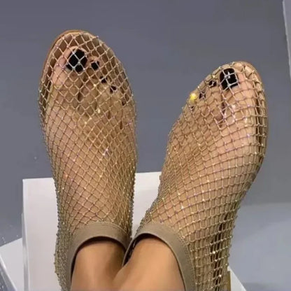 Elarova | Mesh-Slipper mit flachem Absatz