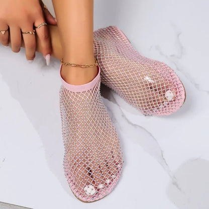 Elarova | Mesh-Slipper mit flachem Absatz