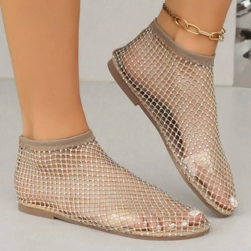 Elarova | Mesh-Slipper mit flachem Absatz