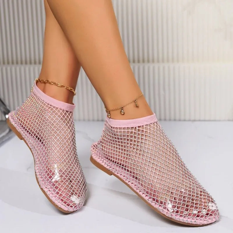 Elarova | Mesh-Slipper mit flachem Absatz