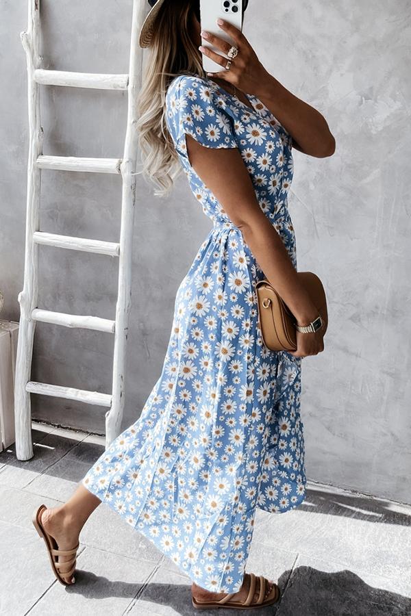 Elarova Midikleid mit lieblichen Gänseblümchen