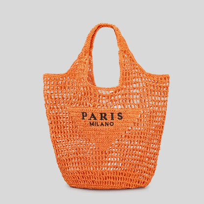 Elarova | Milano Handgewebte Tasche mit und MilanoAufdruck