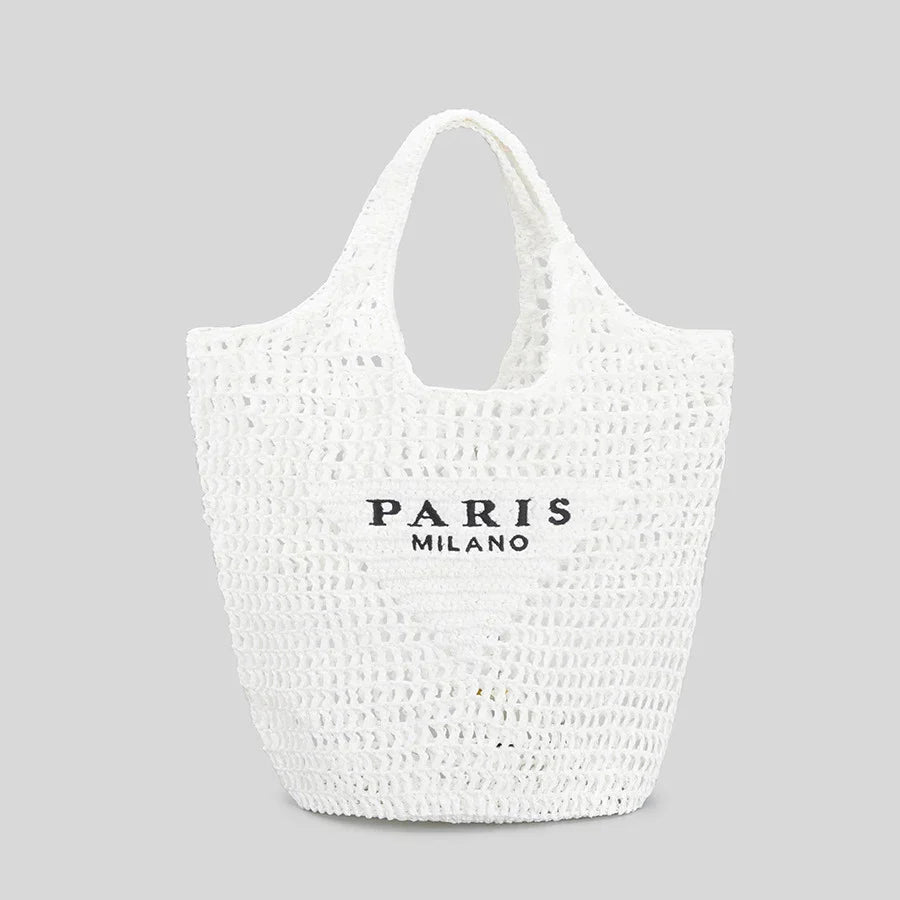 Elarova | Milano Handgewebte Tasche mit und MilanoAufdruck