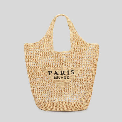 Elarova | Milano Handgewebte Tasche mit und MilanoAufdruck