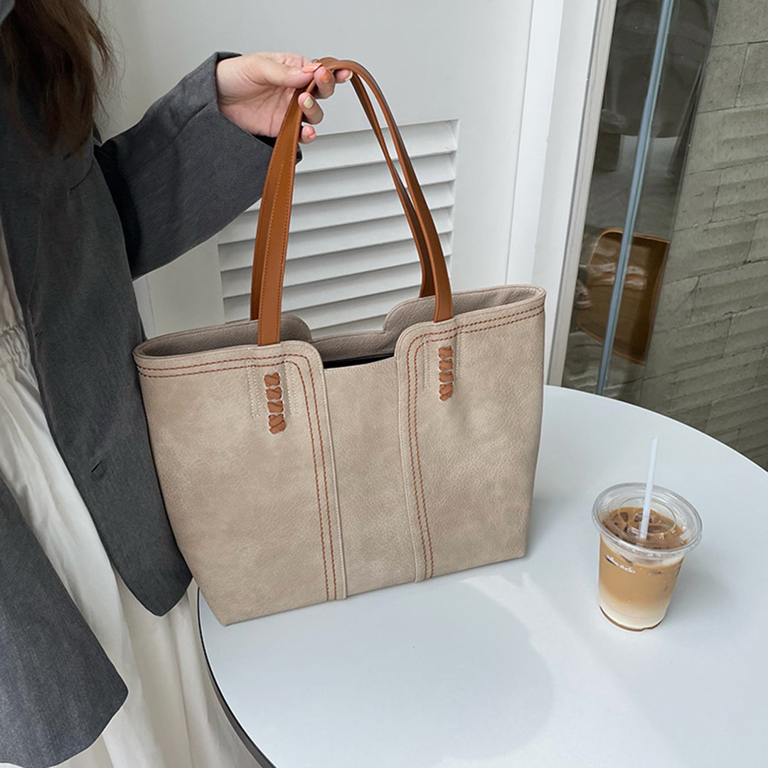 Elarova | Minimalistische Kunstleder Tragetasche für Frauen