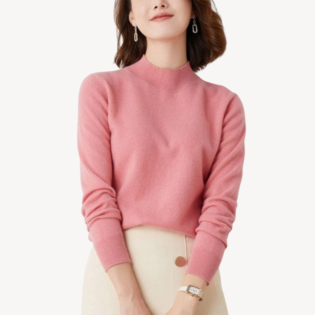 Elarova | Mock Neck Kaschmirpullover Damen